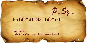 Paládi Szilárd névjegykártya