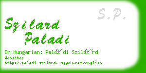 szilard paladi business card